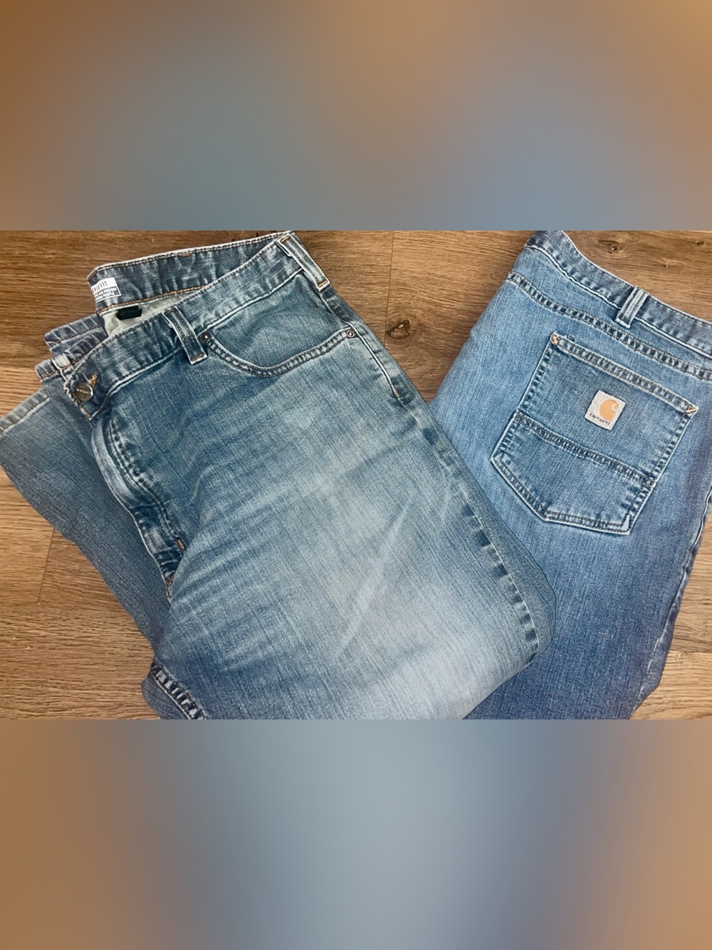 Carhartt Men's Light Blue Relaxed Jeans 2 pair 42x30